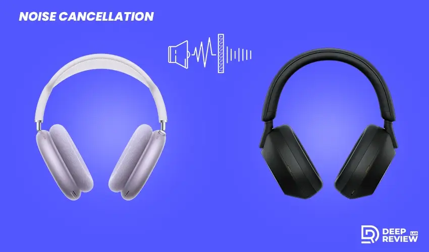 apple airpods max and sony wh 1000xm5 noise cancellation