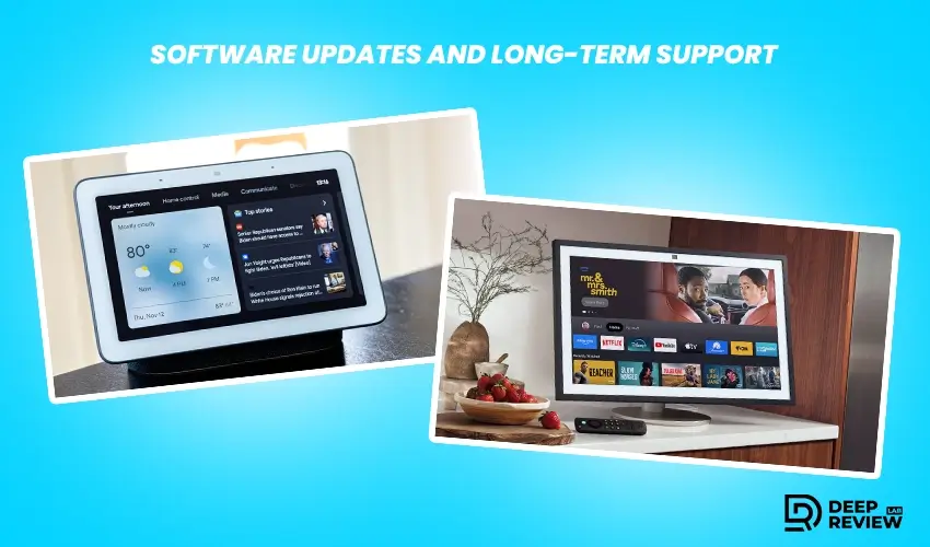 amazon echo show 15 vs. google nest hub max software