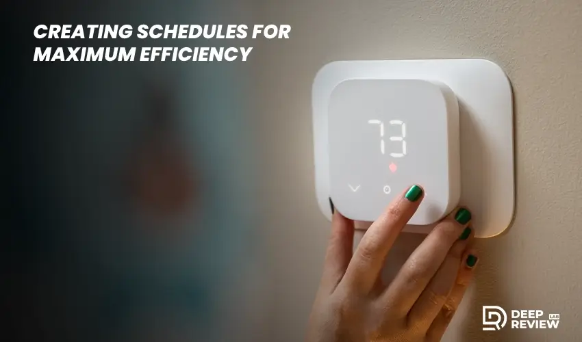 smart thermostat creating shedules