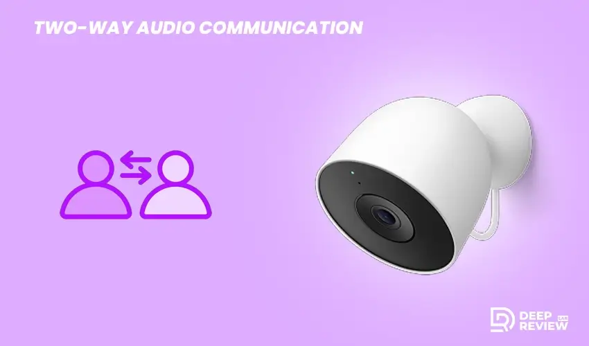 google nest camera audio communication