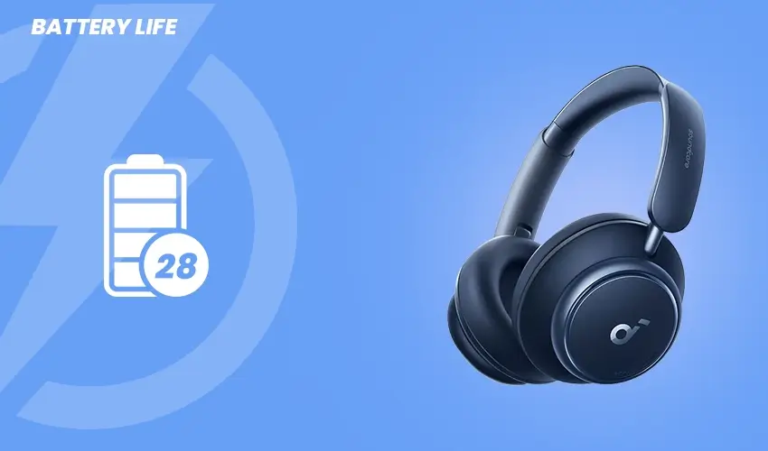 anker soundcore space q45 battery life