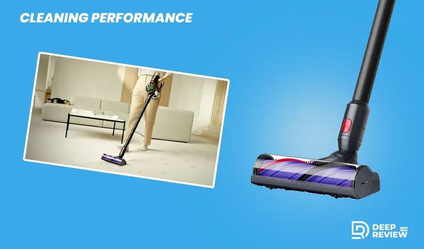 dyson v8 cyclone cleaning performance