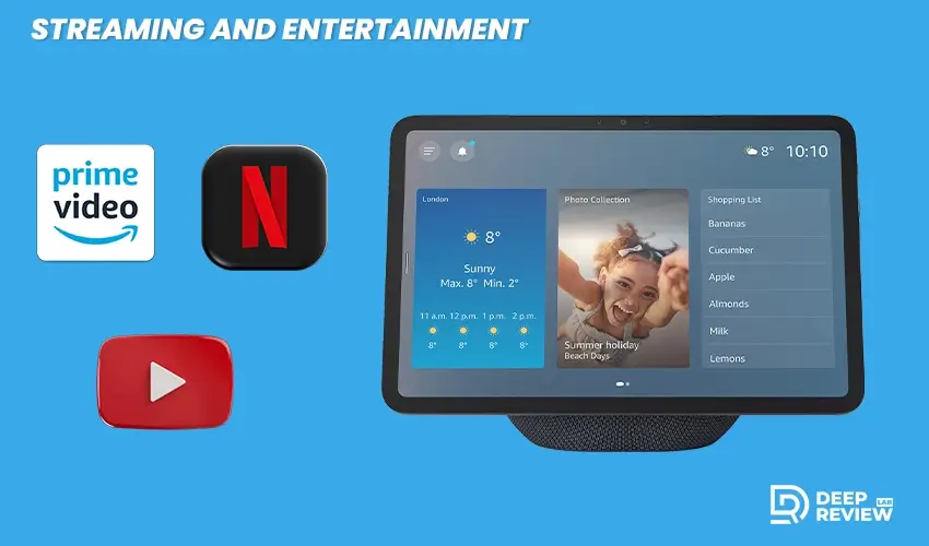 amazon echo show streaming and entertainment options
