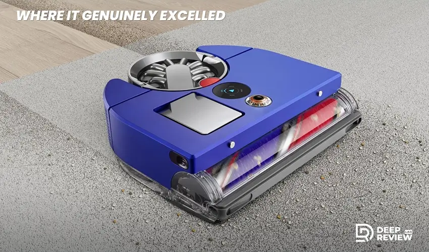 dyson 360 vis nav where it genuinely excelled