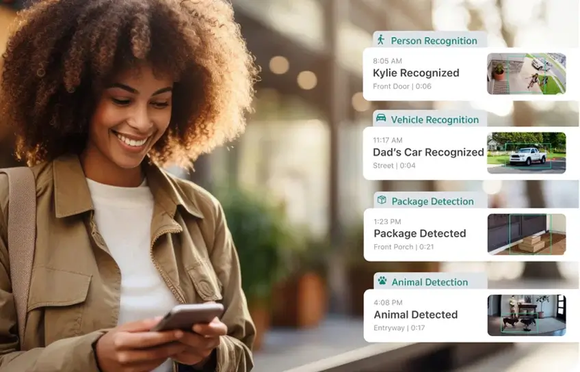 arlo essential pan tilt smart features and AI detection