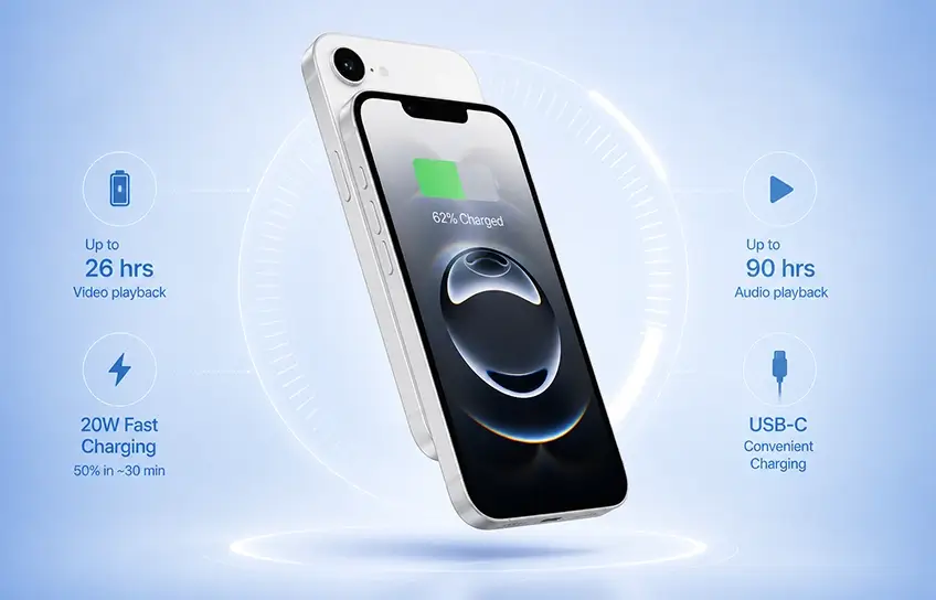 iphone 16e battery life