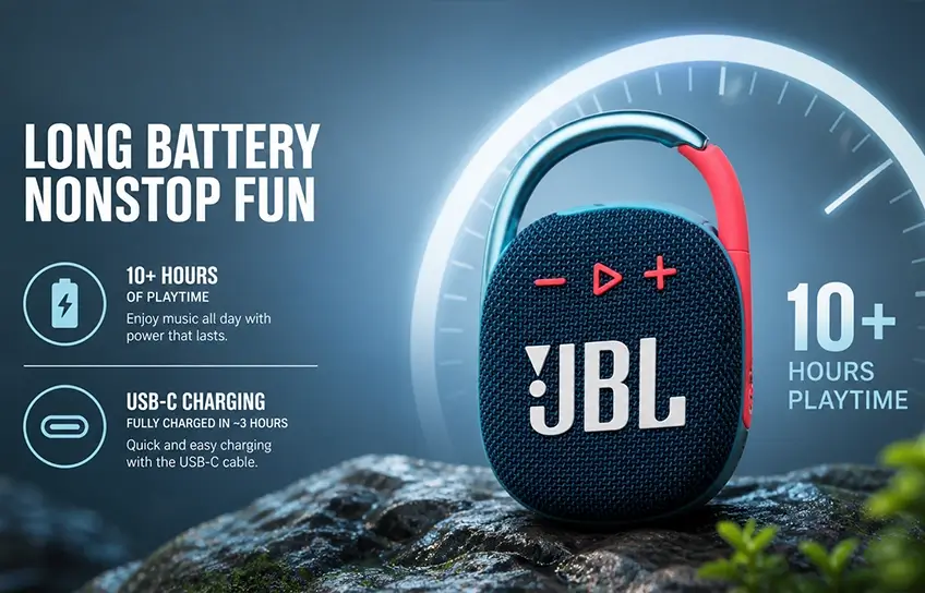 jbl clip 4 battery life
