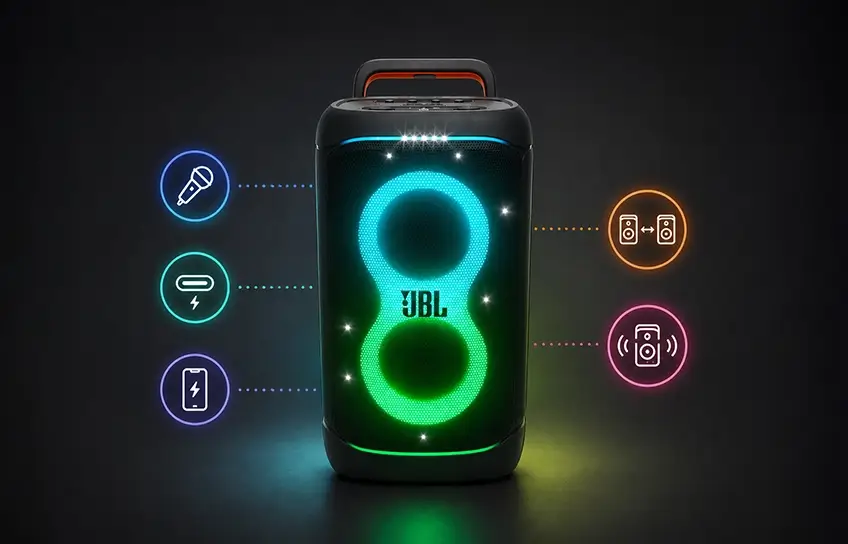 the jbl partybox connectivity