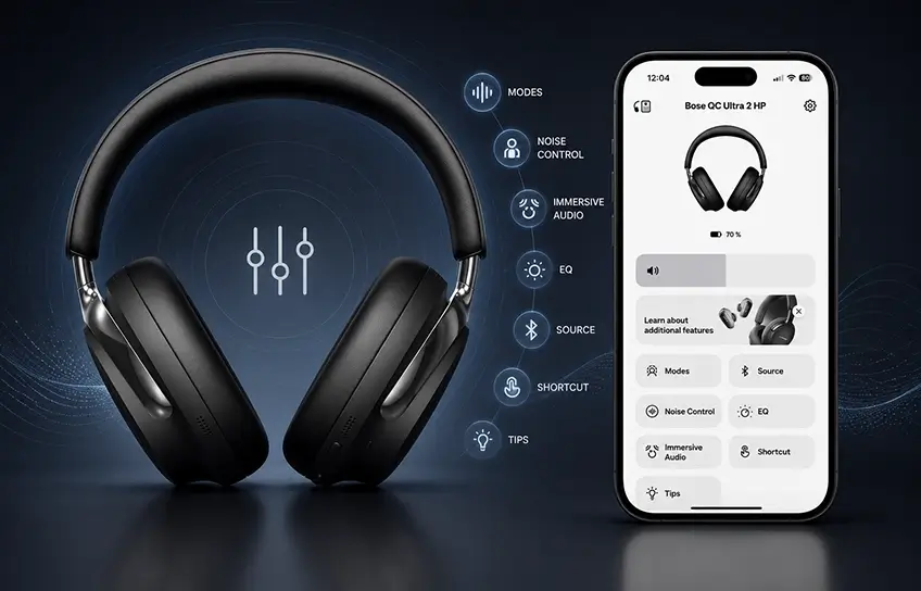 bose ultra headphones app and controls